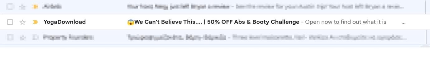 Example of great email subject line image