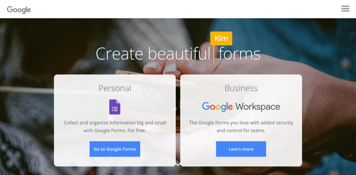 Google Forms tool to embed in online course software