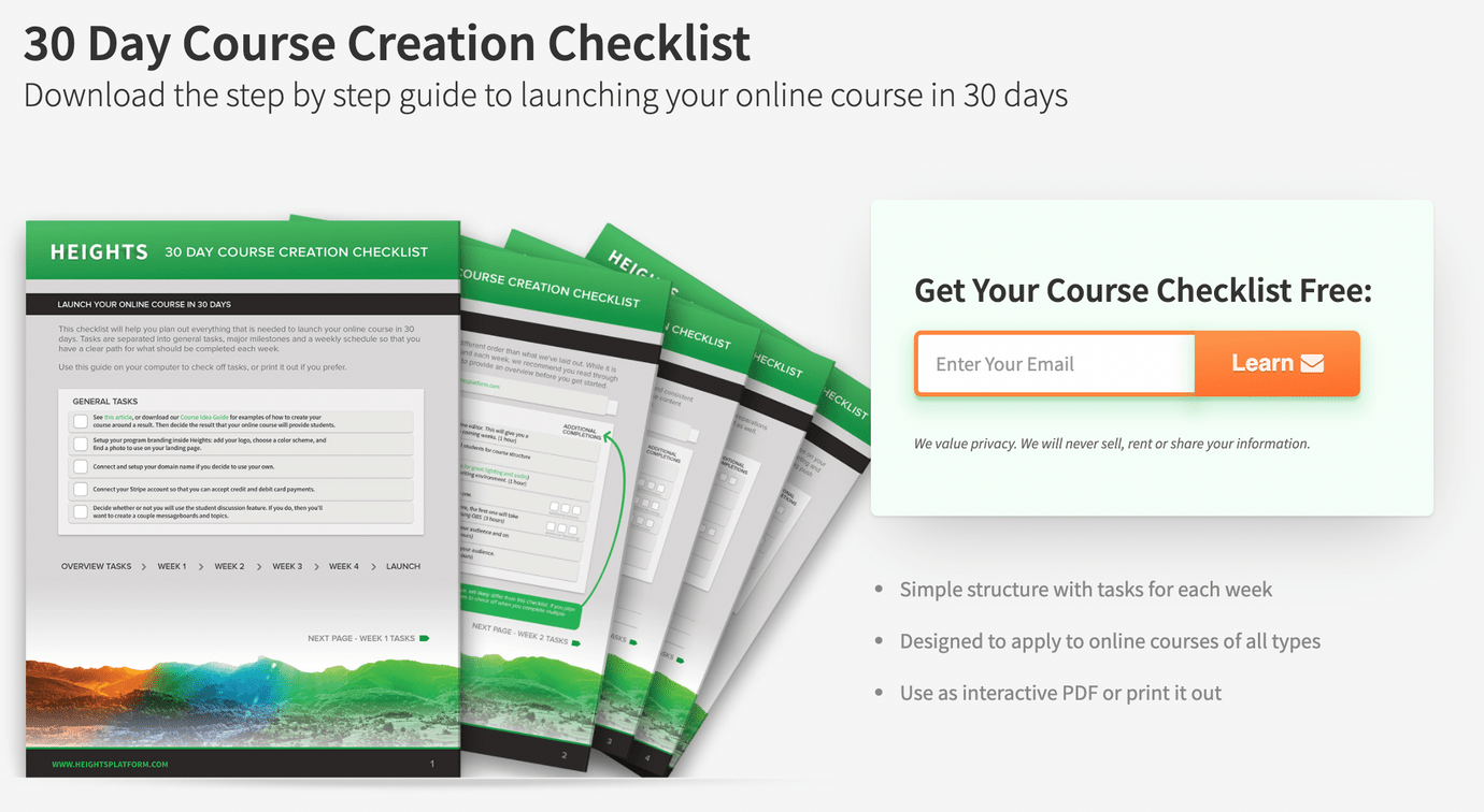 How to Create a Checklist Lead Magnet for an Online Course