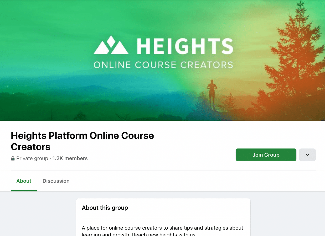 online community type heights platform