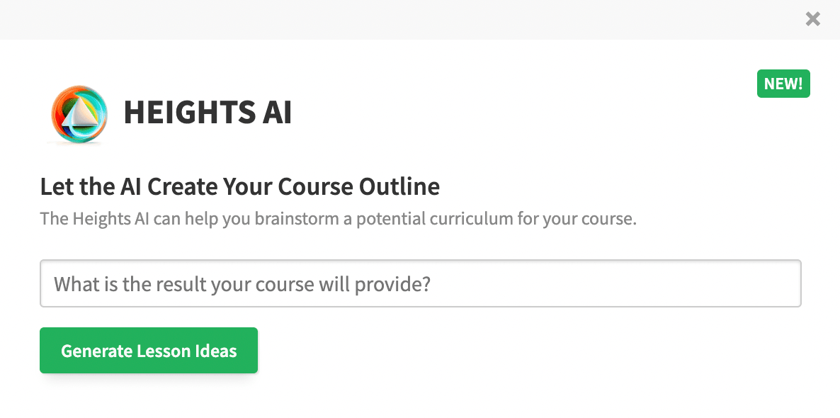 Ai to create an online course outline