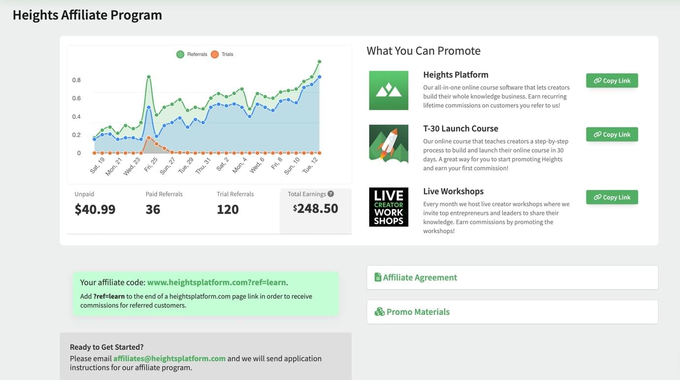 Heights Platform affiliate program image