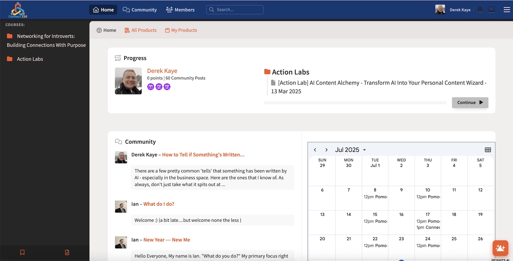 Derek Kaye Community Screenshot