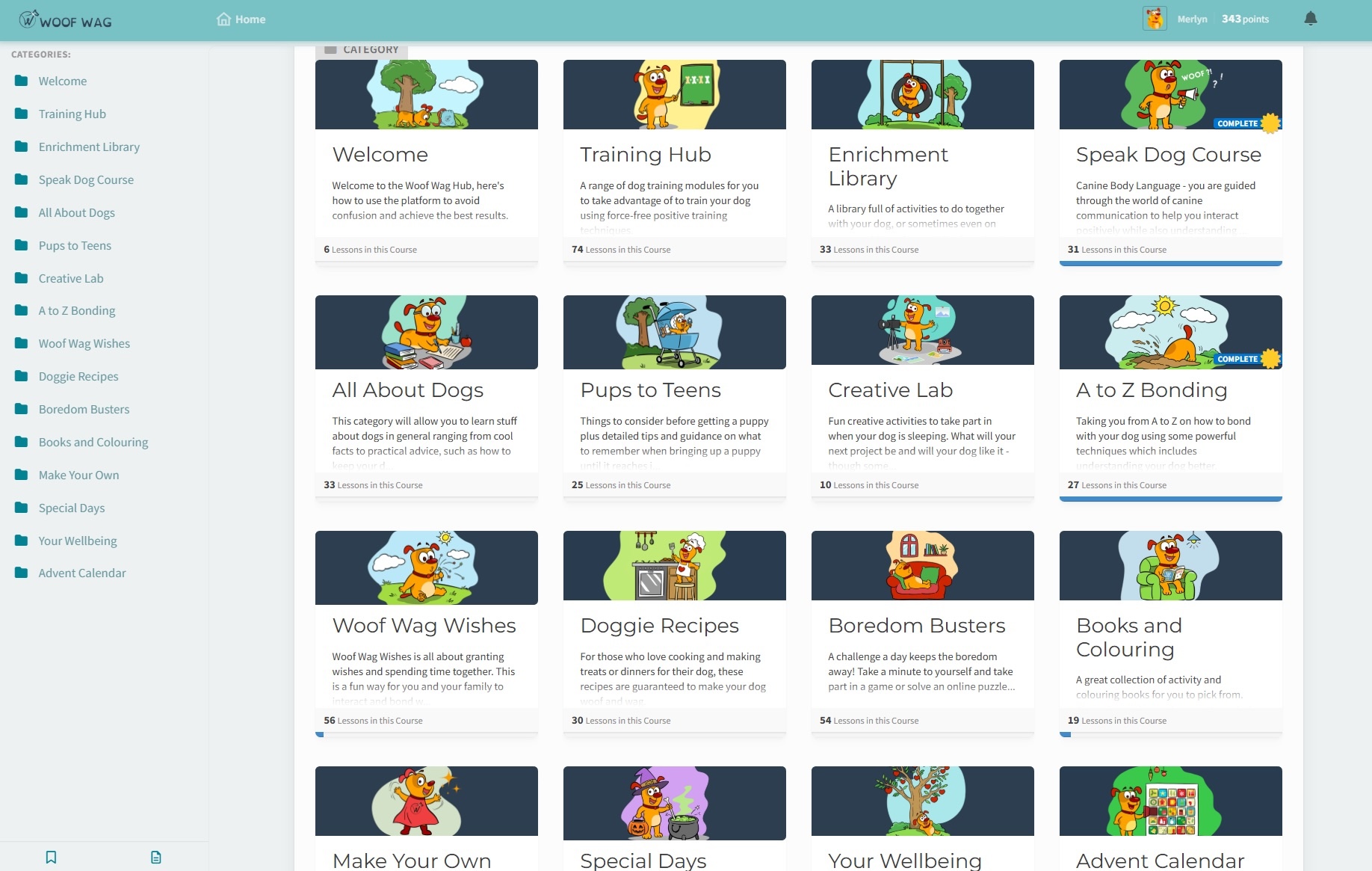 Tina Elven Dog Training Course Screenshot