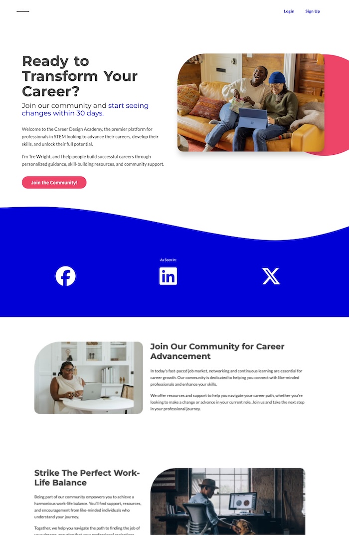 Website Example Career