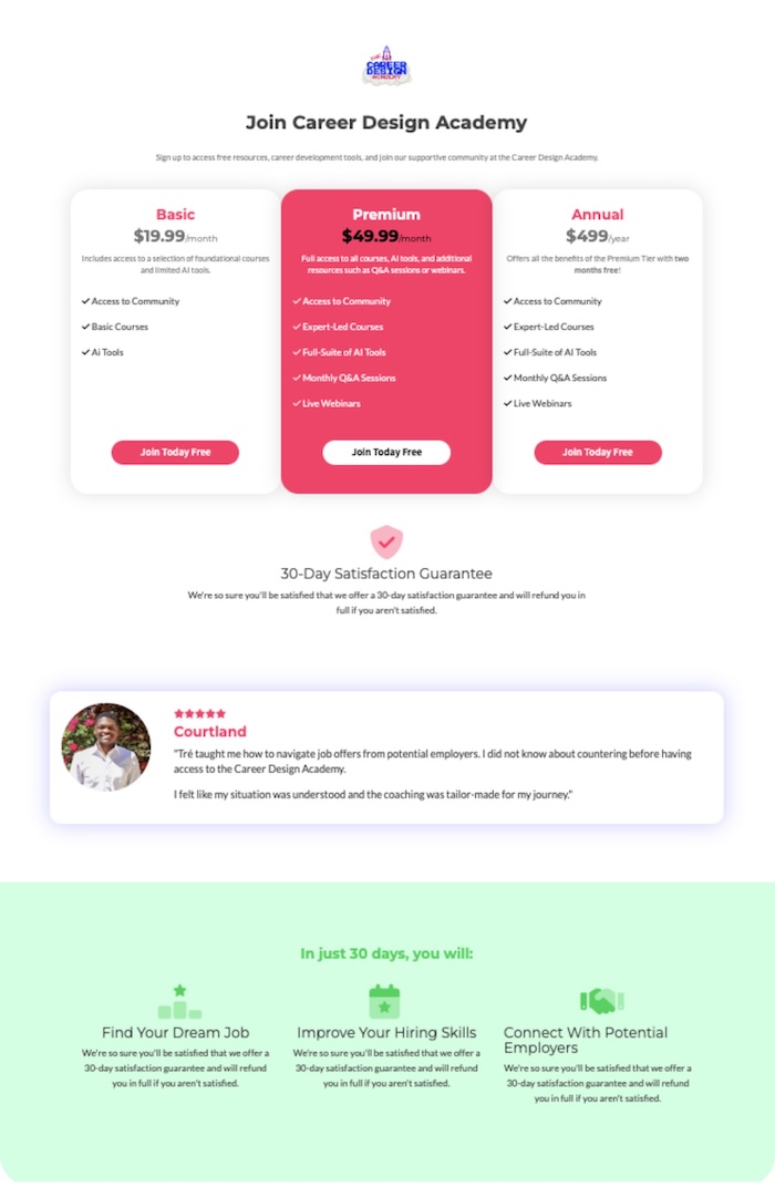 Website Example Careers