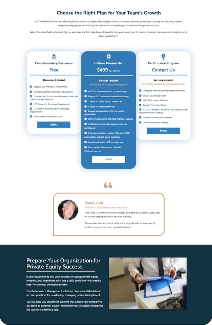 Website Example Training