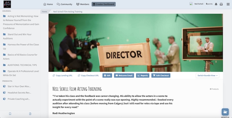Real-life screenwriting course example
