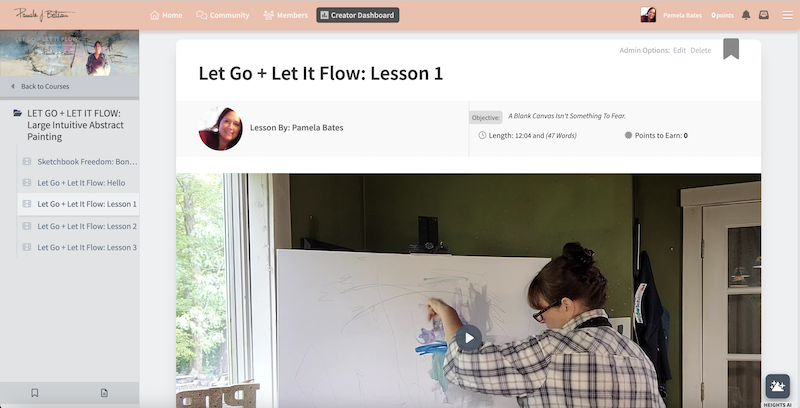 Real-life arts & crafts course example