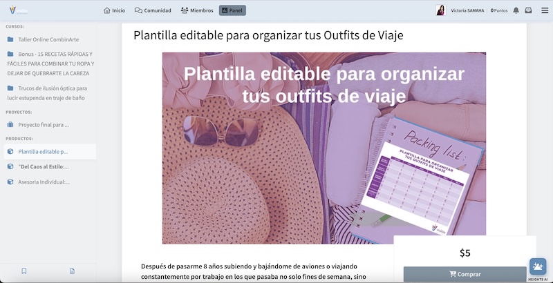 Real-life fashion design course example