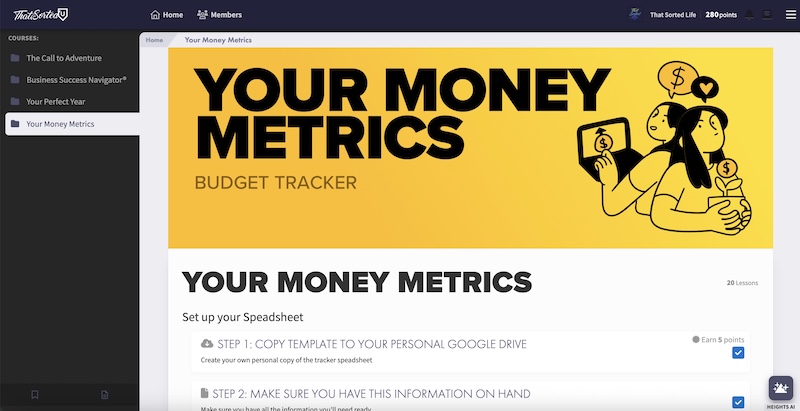 Real-life finance course example