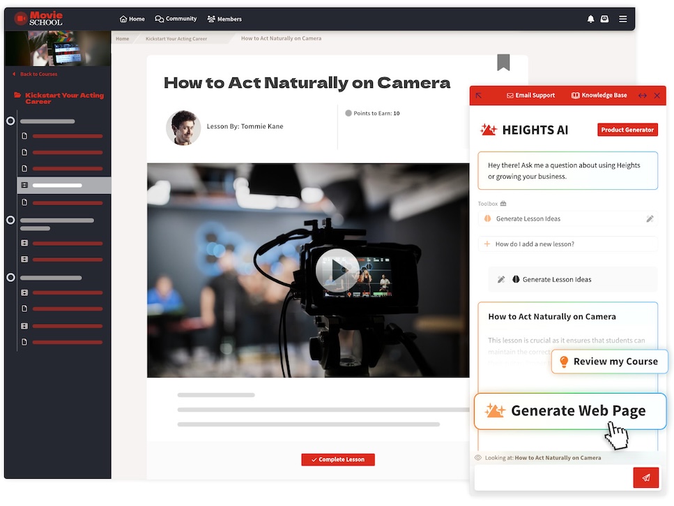 Acting online course example