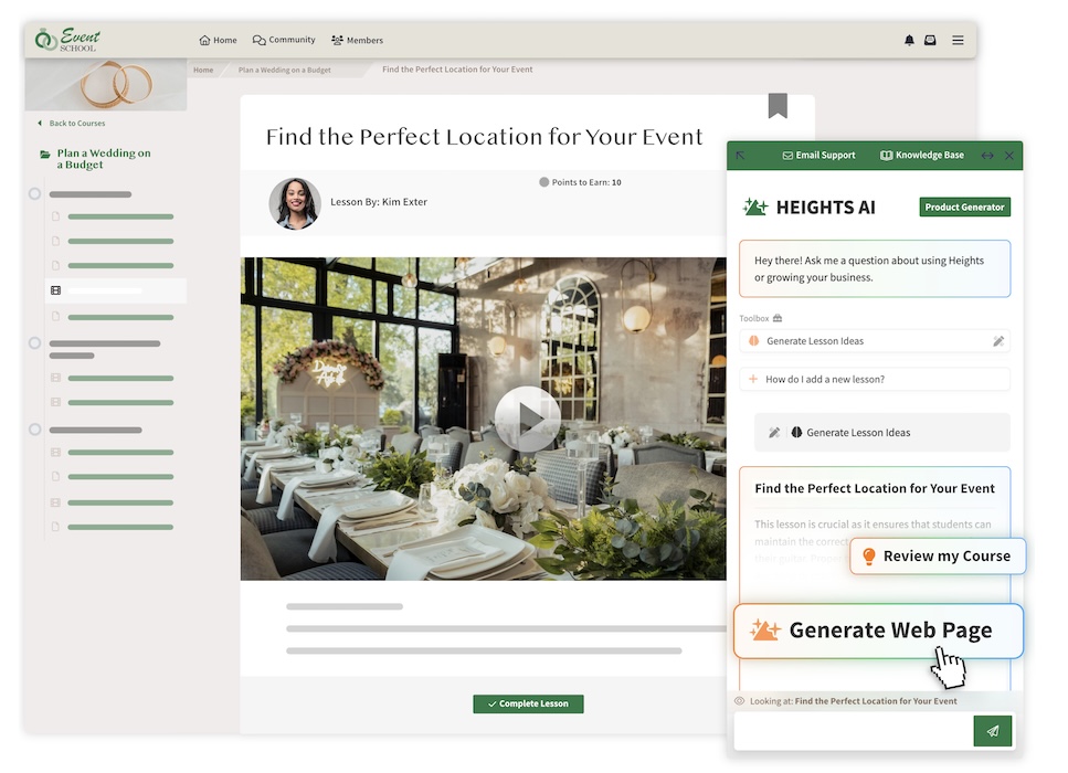 Wedding Planning online course example