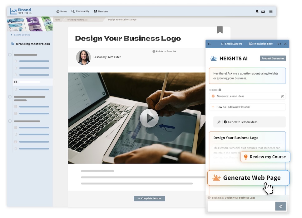 Branding online course example