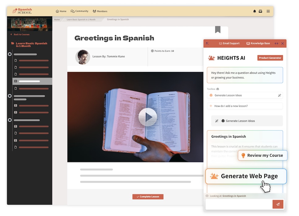 Language Learning online course example
