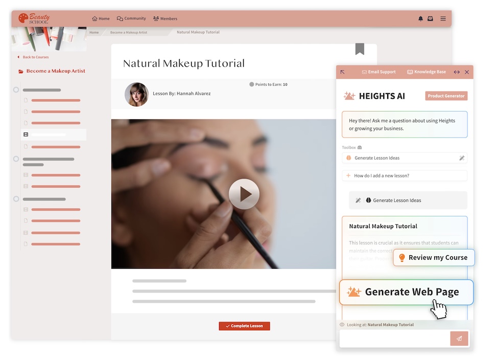 Makeup online course example