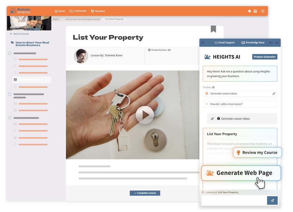 Real Estate online course example