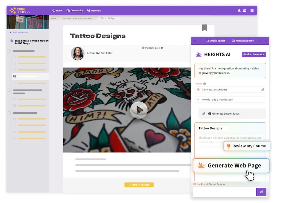 Tattoo Art online course example