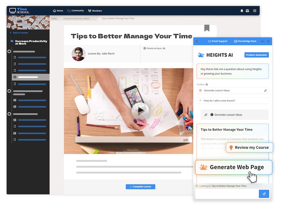 Time Management online course example