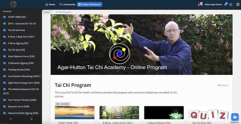 Real-life martial arts course example