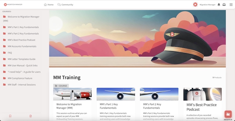 Real-life software training course example