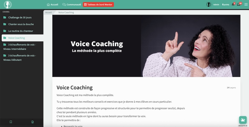 Real-life voice acting course example